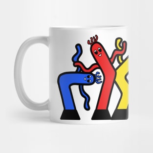 Three Wacky Waving Inflatable Tube People Mug